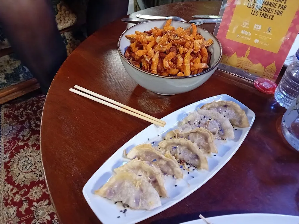 Frites de Patate Douce Et Raviolis